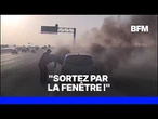 Texas: un policier sauve la vie d'un conducteur piégé dans sa voiture en flammes