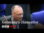 Germany's Friedrich Merz wins vote for chancellor after surviving historic defeat | BBC News