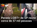 Parada LGBT+ de São Paulo reúne cerca de 37 mil pessoas, segundo a USP; veja imagens aéreas