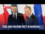 Watch live: French President Emmanuel Macron meets Polish Prime Minister Donald Tusk in Warsaw