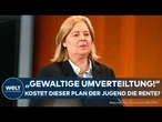 BUNDESTAG: Heftige Kritik am Rentenpaket von Bärbel Bas! Erhält die Jugend keine Rente?