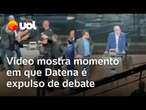 Datena x Pablo Marçal: Vídeo mostra momento em que Datena é expulso de debate após cadeirada ao vivo