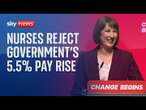 Nurses reject pay rise offer during chancellor's speech at Labour conference