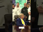 Awkward moment Trump asks Juventus stars if woman could make the team