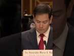 Marco Rubio's confirmation hearing interrupted by protester