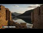 Village in Greece emerges from a lake decades after it was flooded