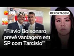 Flávio Bolsonaro prevê vantagem em SP caso Tarcísio seja eleito em primeiro turno | Carla Araújo