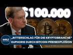 BITCOIN: Krypto-Meilenstein! 100.000 Dollar Marke geknackt! Trump-Wahl befördert Preisexplosion