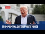 Trump says Zelenskyy should not target Moscow as he speaks outside White House
