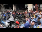 Fire burns at Bangladesh school hit by deadly plane crash