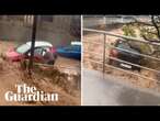 Gran Canaria: woman rescued from vehicle as cars washed away in flash flood