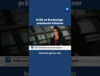 Die Kritik an Bundestagspräsidentin Klöckner wächst. #klöckner #bundestag #tagesschau #nachrichten