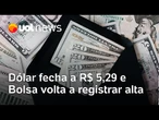 Dólar fecha praticamente estável, e Bolsa volta a registrar alta