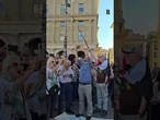 In piazza De Ferrari a Genova l'orchestra suona 'Bella Ciao' per Gaza