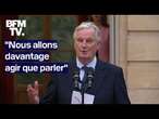 Le discours de Michel Barnier lors de la passation de pouvoir avec Gabriel Attal à Matignon