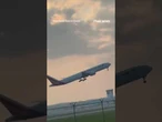 Cargo plane sends SPARKS FLYING when tail strikes runway #shorts