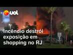 Incêndio no Nova América: Fogo destrói exposição da Casa Warner no estacionamento de shopping; vídeo