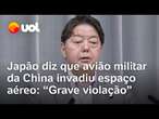 Japão diz que avião militar da China invadiu espaço aéreo do país: 'Grave violação de soberania'