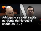 Moraes questiona advogado, PGR ri e defesa se exalta durante julgamento no STF: 'Qual é a graça?'