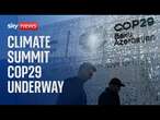 Watch live: First day of climate summit COP29 in Azerbaijan