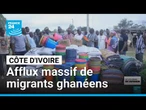 Côte d'Ivoire : afflux massif de migrants ghanéens à l'est du pays • FRANCE 24