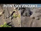 Horrifying moment Russian army bomb their own soldiers as they surrender to Ukraine