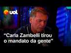 Bolsonaro culpa Carla Zambelli pela derrota para Lula: 'Tirou nosso mandato em 2022'