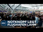 FLUGHAFEN HAMBURG: Mann drückt Notknopf! Flugbetrieb gesperrt – Passagiere müssen wieder raus