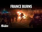 Riots erupt across France after shock exit poll predicts loss for Marine Le Pen’s far-right party