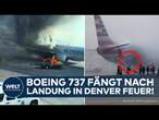 BOEING 737 BRAND: Feuer nach Notlandung in Denver – Passagiere fliehen panisch über Tragflächen!