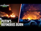 Ukraine long-range strikes set TWO Russian refineries ablaze in huge blow for Putin's war machine
