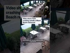 Video shows Tesla crashing outside a Miami Beach restaurant