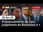 Lula anuncia pagamento do Pé de Meia, julgamento de Bolsonaro, Dino x big techs, Dilma + | UOL News