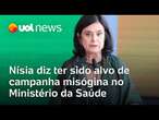 Nísia diz que sofreu campanha misógina ao se despedir do Ministério da Saúde