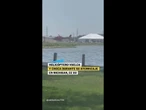 HELICÓPTERO choca en lago de MICHIGAN #shorts