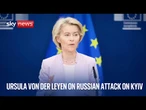 Ursula von der Leyen makes statement on the Russian strike on EU mission building in Kyiv