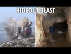 Moment IDF blows up Hezbollah terror tunnel hiding secret rooms & weapons