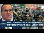 KOALITIONSZOFF UM WEHRDIENST: Union wirft SPD Sabotage vor! Jetzt keilt Pistorius knallhart zurück