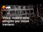 Israel x Irã: vídeo mostra local atingido por míssil iraniano em Ramat Gan