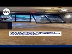 Hotel guest surprised to find lobby submerged in floodwater