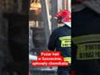 Pożar hali w Szczecinie, spłonęły chemikalia. Rozesłano alert RCB