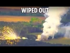 Russian air defence system EXPLODES into fireworks after Ukrainian precision hit
