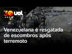 Terremoto na Venezuela: mulher fica presa nos escombros após tremor e é resgatada em La Guaira