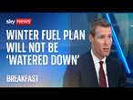 Minister insists winter fuel payment cuts will not be 'watered down'