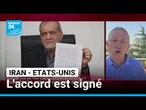 Protocole d'accord : "L'Iran a exigé et obtenu que les deux présidents signent" • FRANCE 24