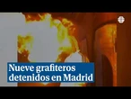 Nueve grafiteros son arrestados en Madrid tras causar 400.000 euros en daños en los Cercanías