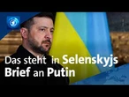 Offener Brief: Selenskyj bietet Putin direkte Friedensgespräche an
