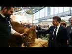 Au Salon de l'agriculture, Emmanuel Macron tente de rassurer sur la concurrence des produits...