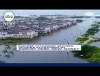 Drone videos show severe flooding in Asbury Park, New Jersey