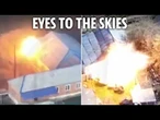 Moment Ukraine's drones hit Russian targets as Western leaders discuss ceasefire in Kyiv